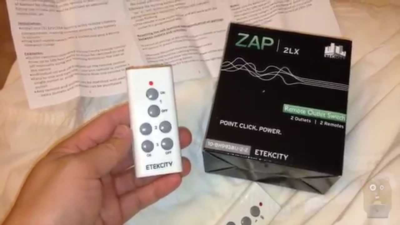 Etekcity 3-Channel Programmable Wireless Remote Control for