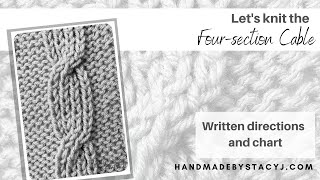 How to knit the Four Section Cable Panel - YouTube