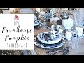 🐄🐓 FARMHOUSE PUMPKIN TABLESCAPE 🐓🐄 BLACK AND WHITE, PLAID TABLE TOP DECOR! DECORATE WITH ME!