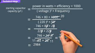 How to calculate Capacity of Starting capacitor in single phase motors | starting capacitor value screenshot 4