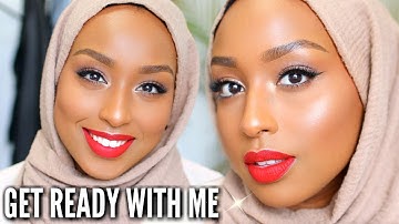 CHATTY GRWM FOR AN EVENT! | POWER Red Lip & Simple Eye Makeup Look | Aysha Abdul