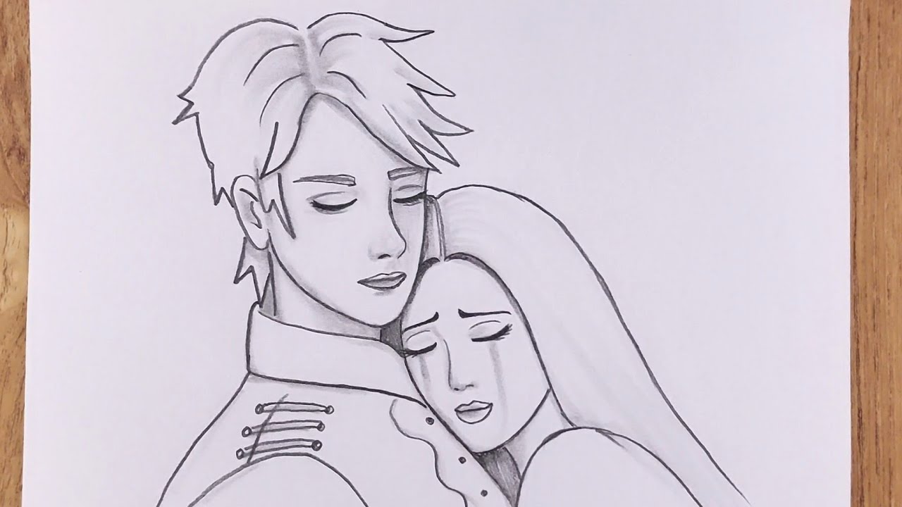 Cute couple anime in love ️ for beginners step by step 🪜 drawing 🤣 how ...