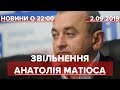 Підсумковий випуск новин за 22:00: Звільнення Анатолія Матіоса