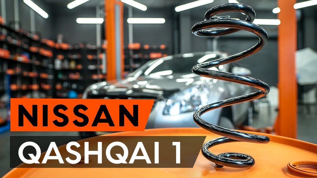 How to change front springs / front coil springs on NISSAN QASHQAI 1 (J10) [TUTORIAL AUTODOC