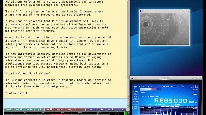VOA Voice of America radiogram Dec 10 2016 on 5865Khz Shortwave in MFSK32