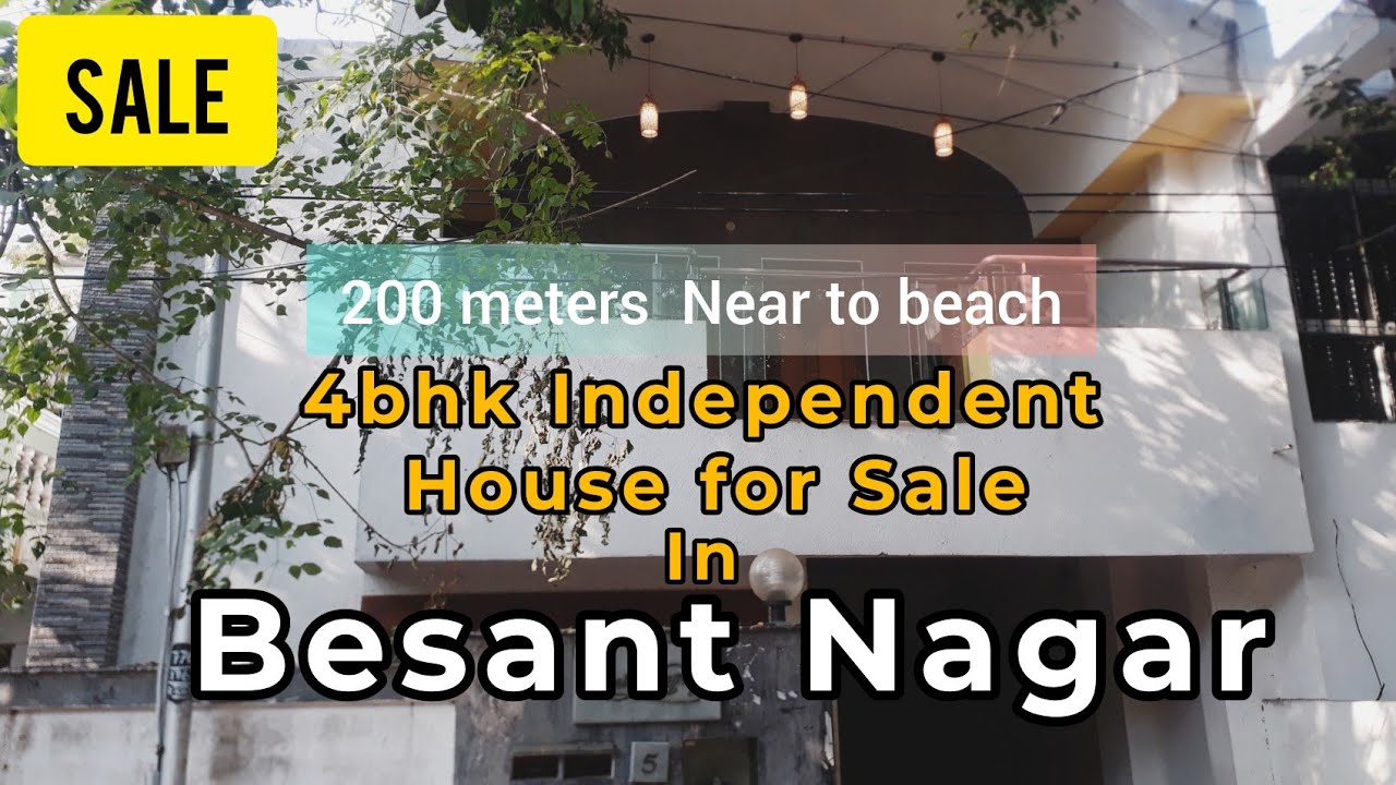 4bhk independent house for sale in Besant Nagar. Near to Beach YouTube