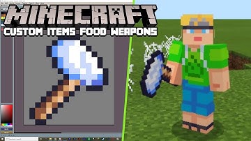 Creating Custom Items, Weapons, Food and Crafting Recipes for Minecraft Bedrock