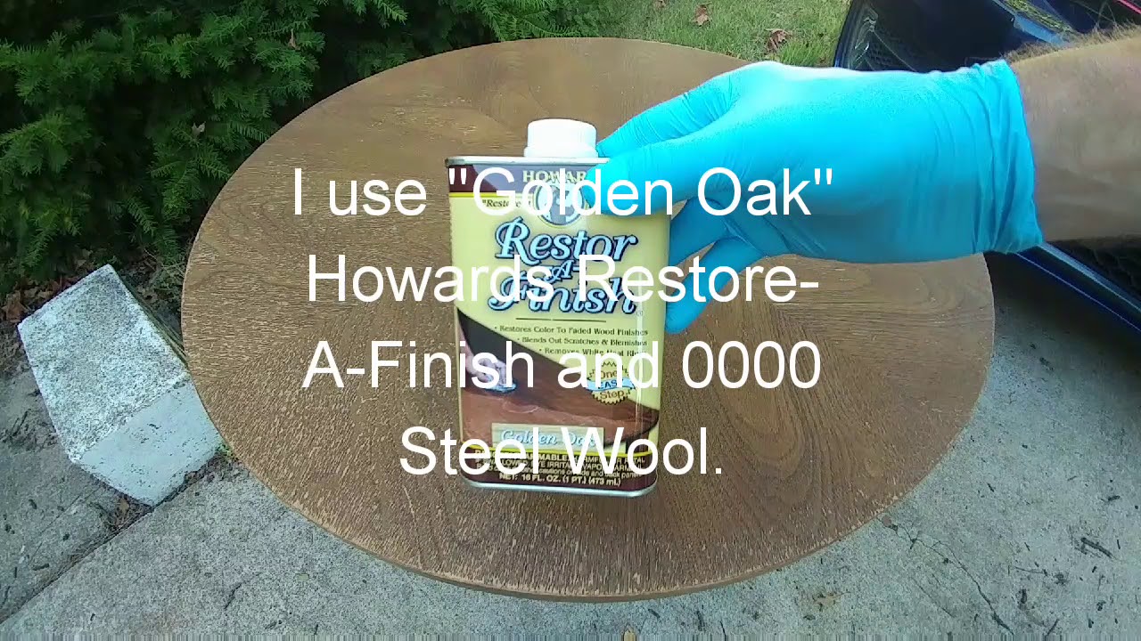 Cleaning up the finish on a Broyhill Brasilia end table with Howards