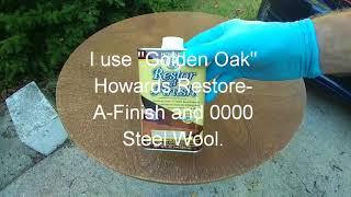 Cleaning up the finish on a Broyhill Brasilia end table with Howards Restore-A-Finish