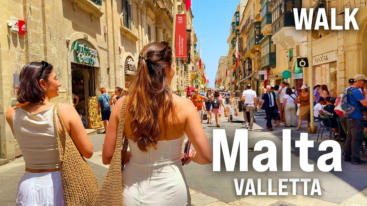 MALTA Walking Tour 2025 | Valletta Walk Tour with Captions [4K/60fps]