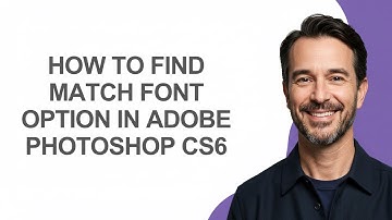 How to Find Match Font Option In Adobe Photoshop Cs6 - KevinHowTo