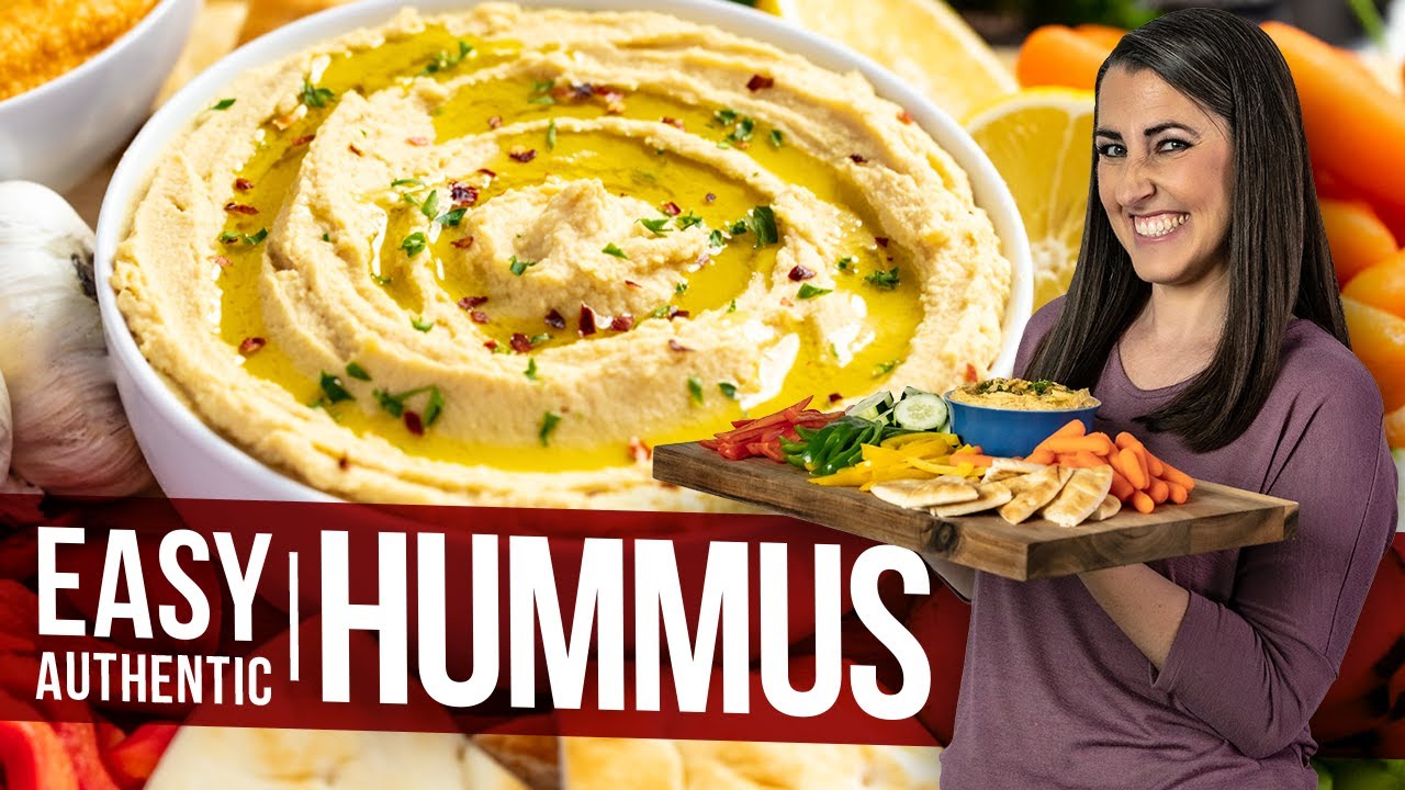 Easy Authentic Hummus (Plus two flavor variations!)