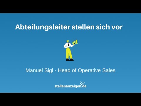 Bereichsleiter stellen sich vor: Manuel Sigl - Head Of Operative Sales