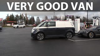 VW ID Buzz Cargo range test with trailer part 1