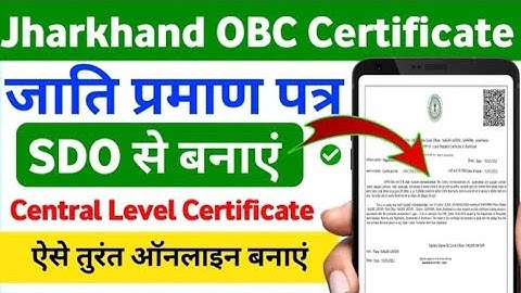 How To Apply Sdo & Dc Level Caste Certificate In Jharkhand | Obc Certificate In jharkhand , St , Sc