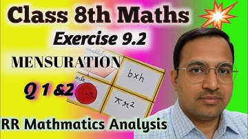 Class 8th maths l Exercise 9.2 l Chapter 9 l Mensuration l Ncert l Maths l