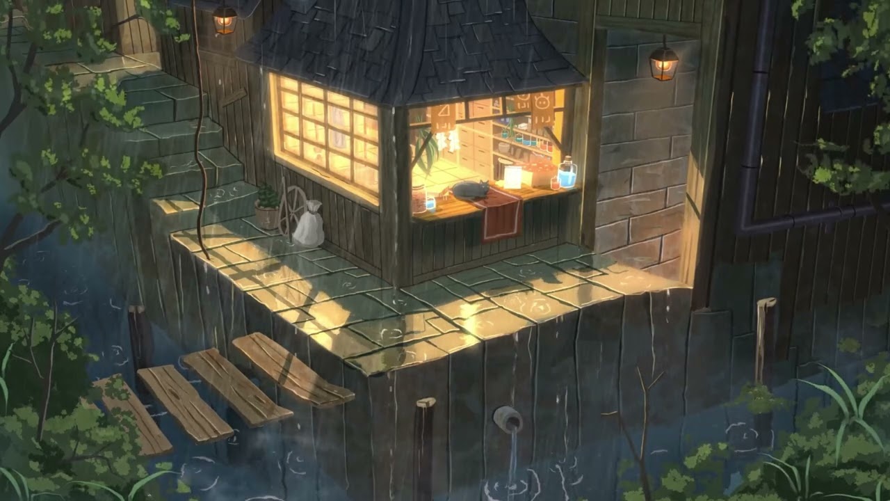 Japanese Countryside House | Peaceful Rain ASMR  Night Ambience for Sleep Study & Relaxation