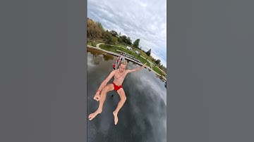 Capturing the human cannon on #Insta360 😂 #waterslide #slide #funny #funnyshorts #shorts #fyp