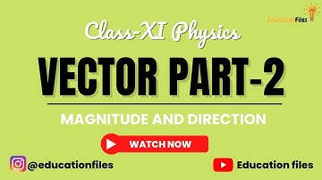 Vectors Part-2 Magnitude and Direction (Class-XI Physics) #Magnitude #Direction #vector #Physics
