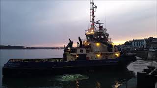 Milford Haven Marina broken lock gate removal after Storm Ophelia damage 17th October 2017 Wales