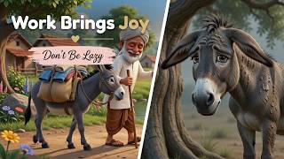 Kids Moral Story: The Lazy Donkey 🏆 | English Moral Story for Kids|Bedtime Tales|EnglishStoryTales