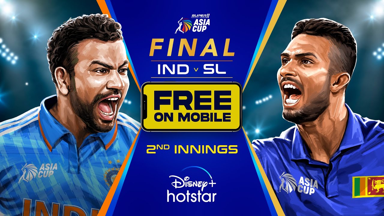 Asia Cup 2023 Finals IND v SL Second innings DisneyPlus Hotstar