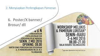 Materi Pameran seni rupa menyiapkan dan pelaksanaan