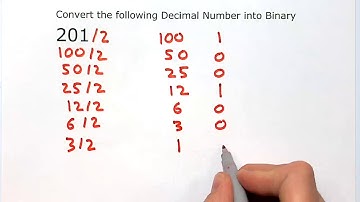 Convert from Decimal to Binary Method 2 (Dividing By Two)