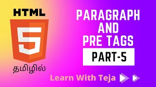 HTML Paragraph and Pre Tags ll HTML Tutorial for Beginners Tamil - 05 ll