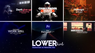 Animate a LOWER THIRD: Advanced Premiere Pro Tutorial || 100 % Free Download