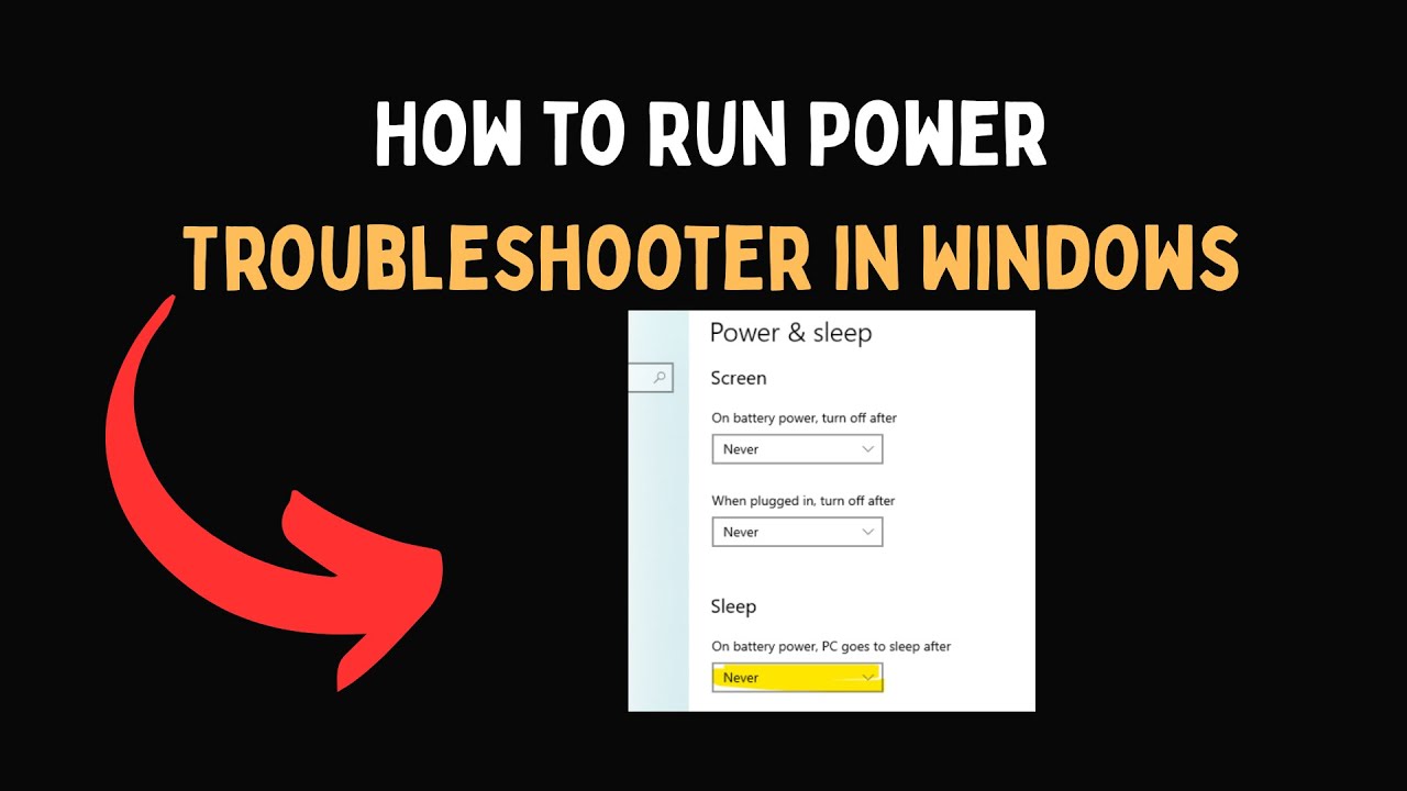How to Run Power Troubleshooter in Windows - YouTube