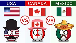 USA vs Canada vs Mexico - Country Comparison