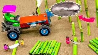 Diy tractor making mini bamboo Saw science project | diy modern Agricultural Machinery |@CodoFarming