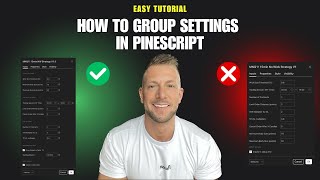How To Create Groups in Pine Script - Tradingview Strategy Tutorial