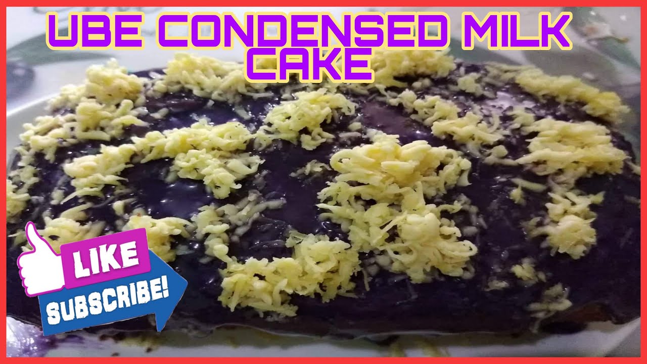 UBE CONDENSED MILK CAKE EASY RECIPE eirene bandoles YouTube
