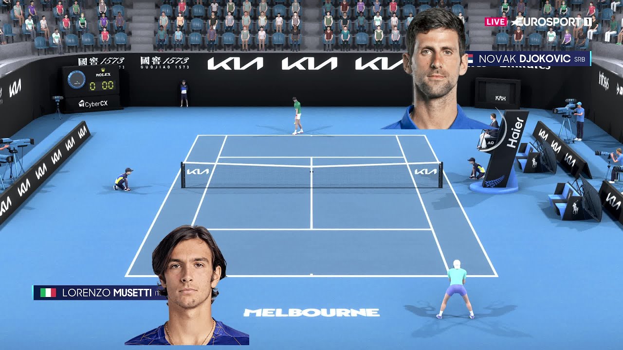 [Tennis Elbow 4] Musetti vs Djokovic | Australian Open | Melbourne (Video Game)