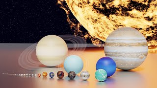 Solar System Planets 3D Size Comparison 2025 | 3D Animation!
