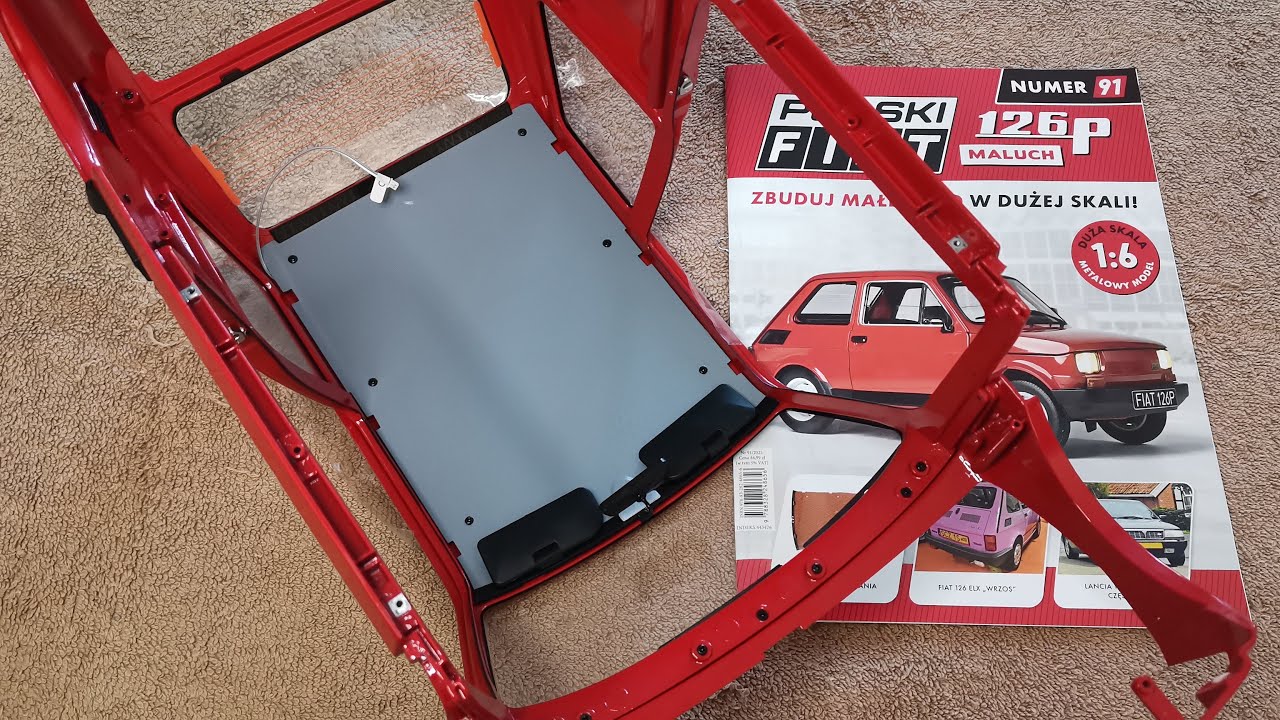 FIAT 126p FL. Odc. 34. Podsufitka (nr. 91 - 9?). Zbuduj model kultowego auta 1:6 Hachette.