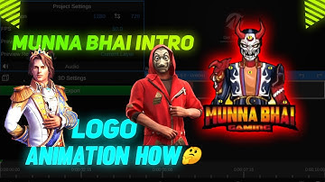MAKE INTRO LIKE MUNNA BHAI GAMING WITH MASCOT LOGO ANIMATION.FIRST TIME IN TELUGU AND HIND