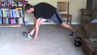 Forward lunge elbow to instep with ham stretch