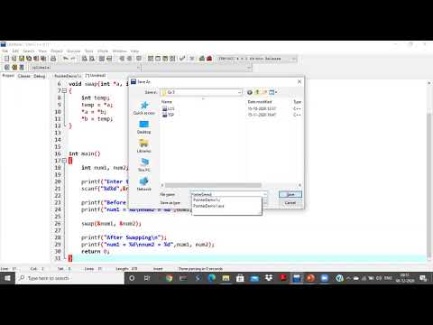 Swapping two numbers using Pointers