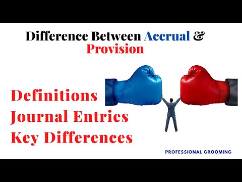 Difference between provision and accrual | example | Accrual Vs Provision