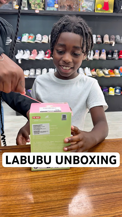 He got his first Labubu 🙌 #labubu #popmart #blindbox #unboxing #viral #reels