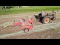 Baling Hay with the John Deere A and Kubota