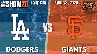 Dodgers at Giants | 4/23 Game 24 - MLB The Show 26 Daily Sim