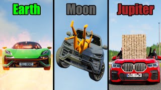 Gravity Difference #5: Earth, Moon, Jupiter  Beamng drive