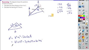 Gcse Maths Grade 9  Bearings With Cosine And Sine Rule 1