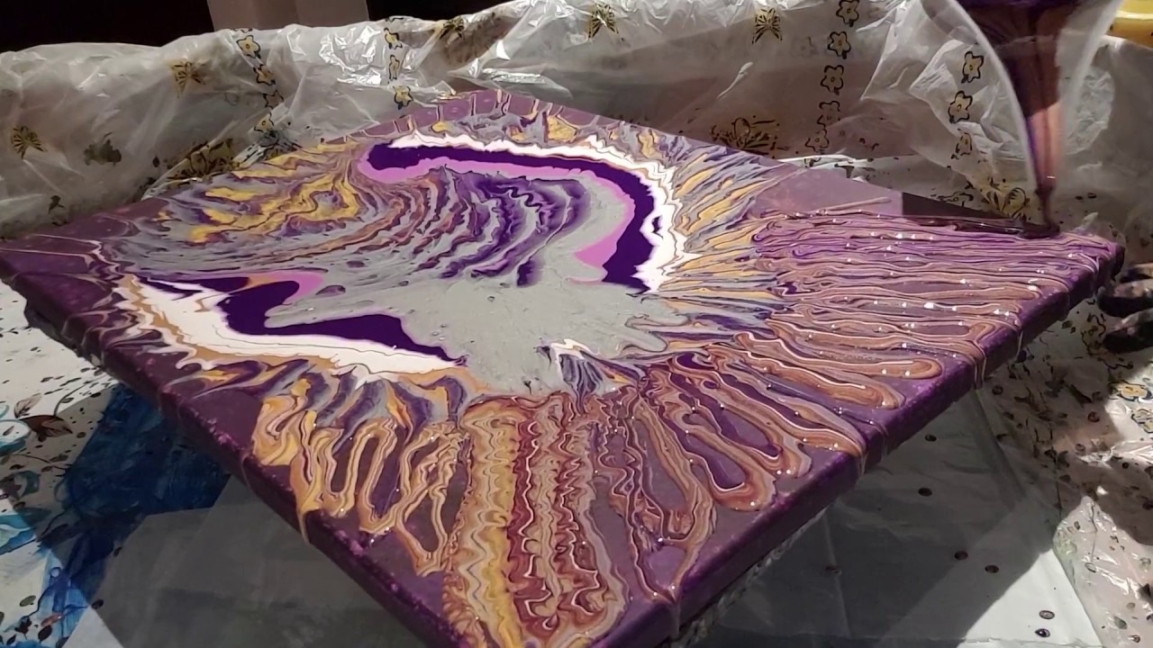 Abstract spinning fluid art . Абстракт жидкий акрил на спинер 0065