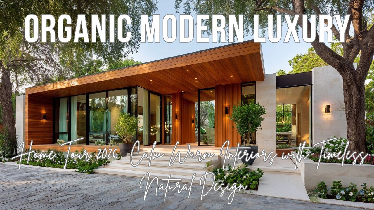 Organic Modern Luxury Home Tour 2026  Calm Warm Interiors with Timeless Natural Design