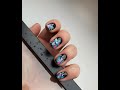 Делаю мазки+поталь. Black nails. Nail design. DIY gel polish manicure.